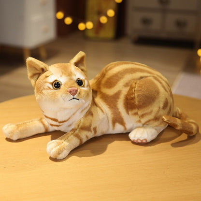 Realistic Cat Plush Toy Decorations