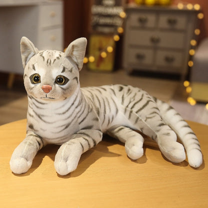 Realistic Cat Plush Toy Decorations