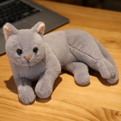 Realistic Cat Plush Toy Decorations