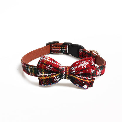 Red Striped Cat Bowtie Collar