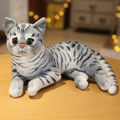 Realistic Cat Plush Toy Decorations