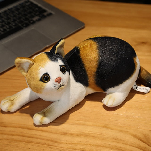 Realistic Cat Plush Toy Decorations