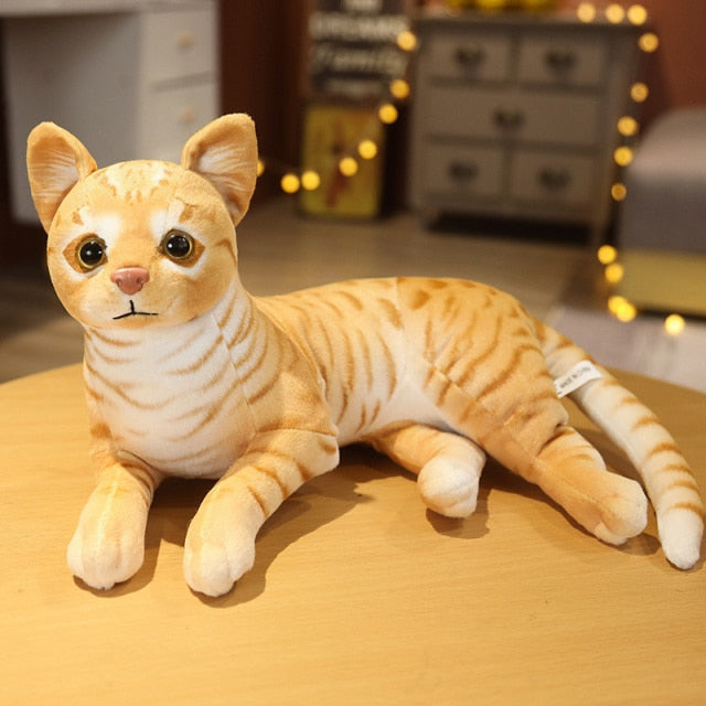 Realistic Cat Plush Toy Decorations