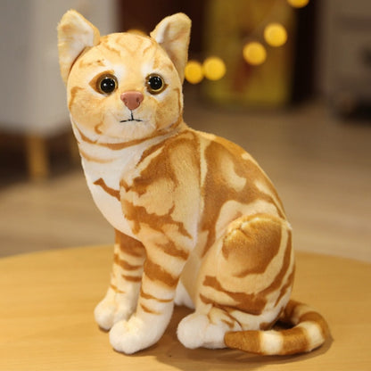 Realistic Cat Plush Toy Decorations