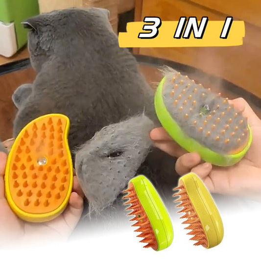 Ultimate Pet Grooming: 3-in-1 Electric Spray & Massage Brush for Cats and Dogs