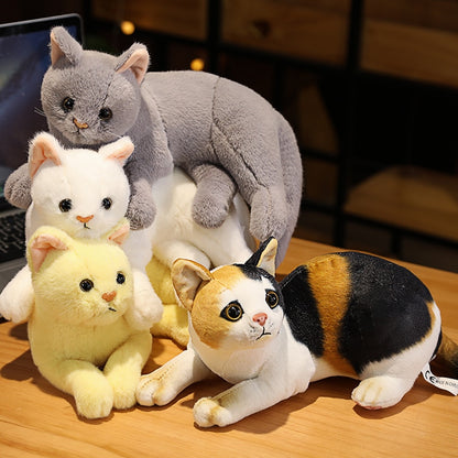 Realistic Cat Plush Toy Decorations