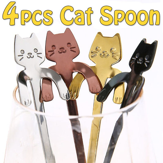 Cute Cat Coffee Spoons