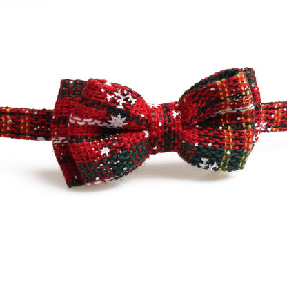 Red Striped Cat Bowtie Collar