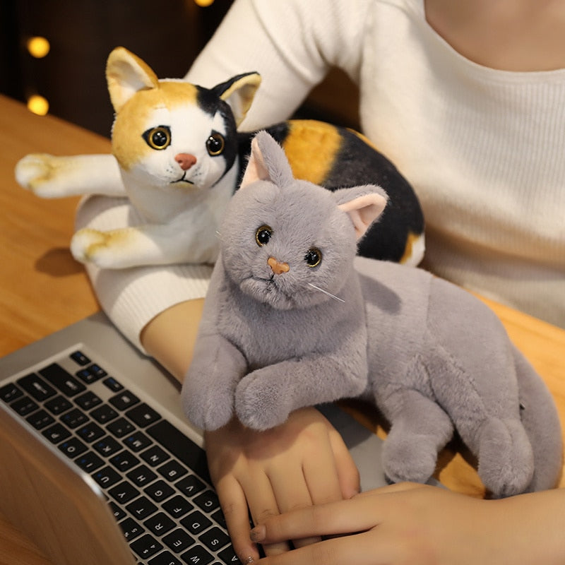 Realistic Cat Plush Toy Decorations